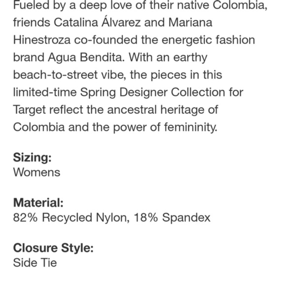 NWT Agua Bendita x Target Dainty Floral/Stripe Reversible Triangle Bikini Sz L - Picture 13 of 16